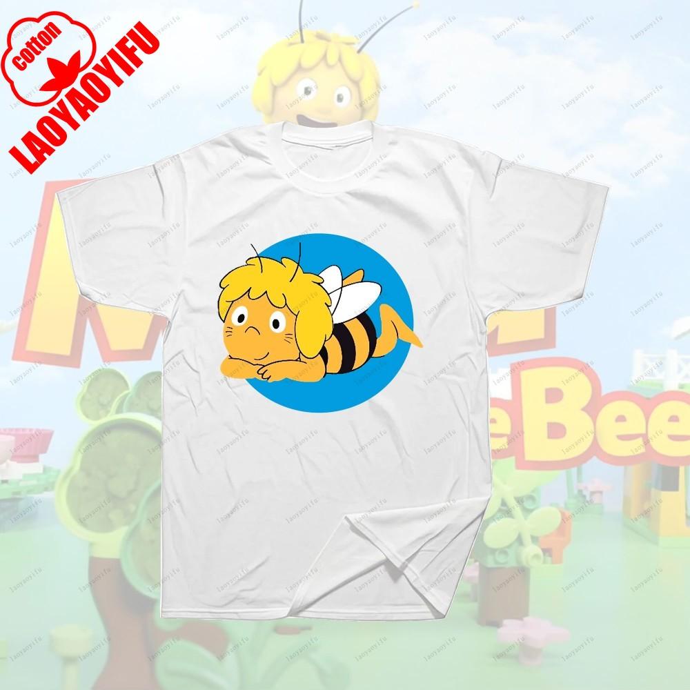 Maya The Bee Movie Cartoon Character T-shirts Cartoons T Shirt Breathable Camisetas Harajuku Creative Cool Trending T Shirt