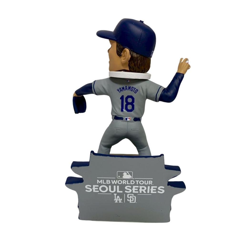 [Limited To 2024 Pieces Worldwide] Yoshinobu Yamamoto Bobblehead, Official MLB FOCO Merchandise, Seoul Series 2024 Figure-Style Dodgers Bubble Head