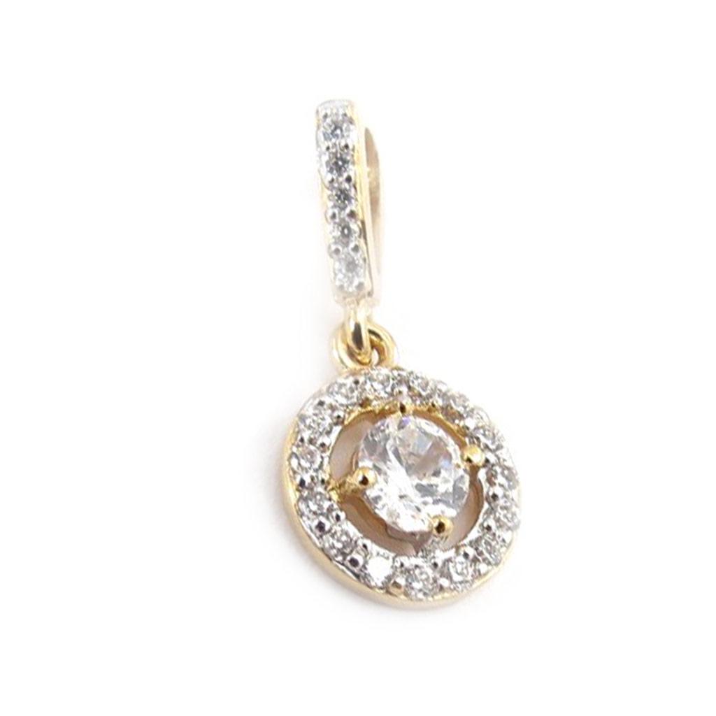 Les Trésors De Lily [J9414] - Gold Plated Pendant 'Goddess' White Gold - 8 Mm