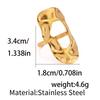 Stainless Steel Women's Luxury European-American Style Cross Irregular Ring