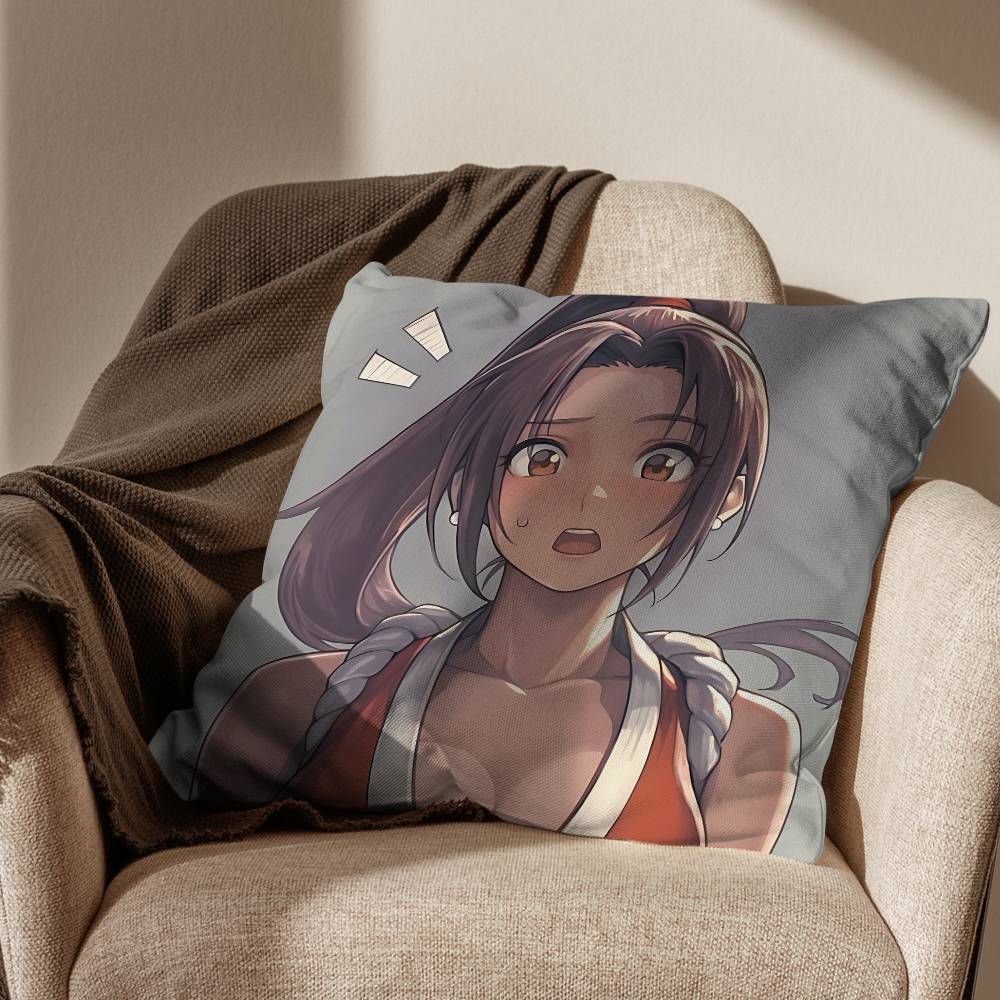 Mai Shiranui KOF Iori Yagami Cushion Cover Suitable For Sofa Car Bedroom Office Cushions Decorative Pillow Case
