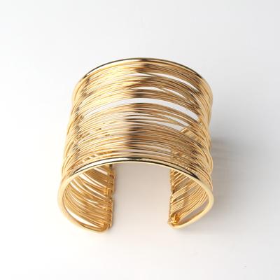1PC Ethnic Indian Gold Color Open Cuff Bracelets Bangle For Womens Men Vintage Multilayer Hollow Out  Bracelet Hand Jewelry B5