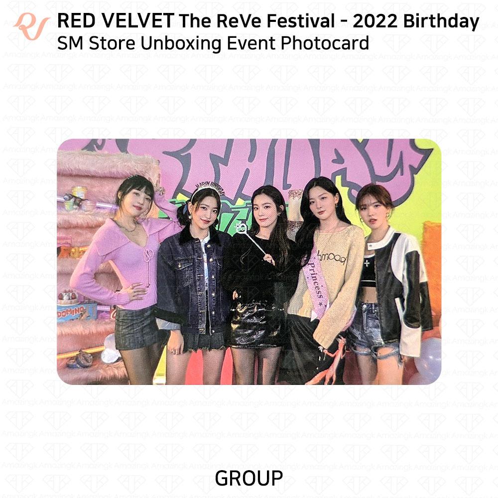 Red Velvet Carte photo d'anniversaire du Reve Festival 2022 POB KT4 AM MS MP SM SW KPOP