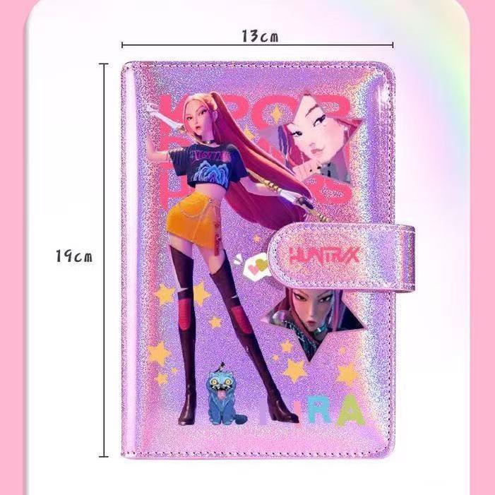 Kpop Hunters Laser Notebook Student Journal Hardcover Loose-leaf Cartoon Anime