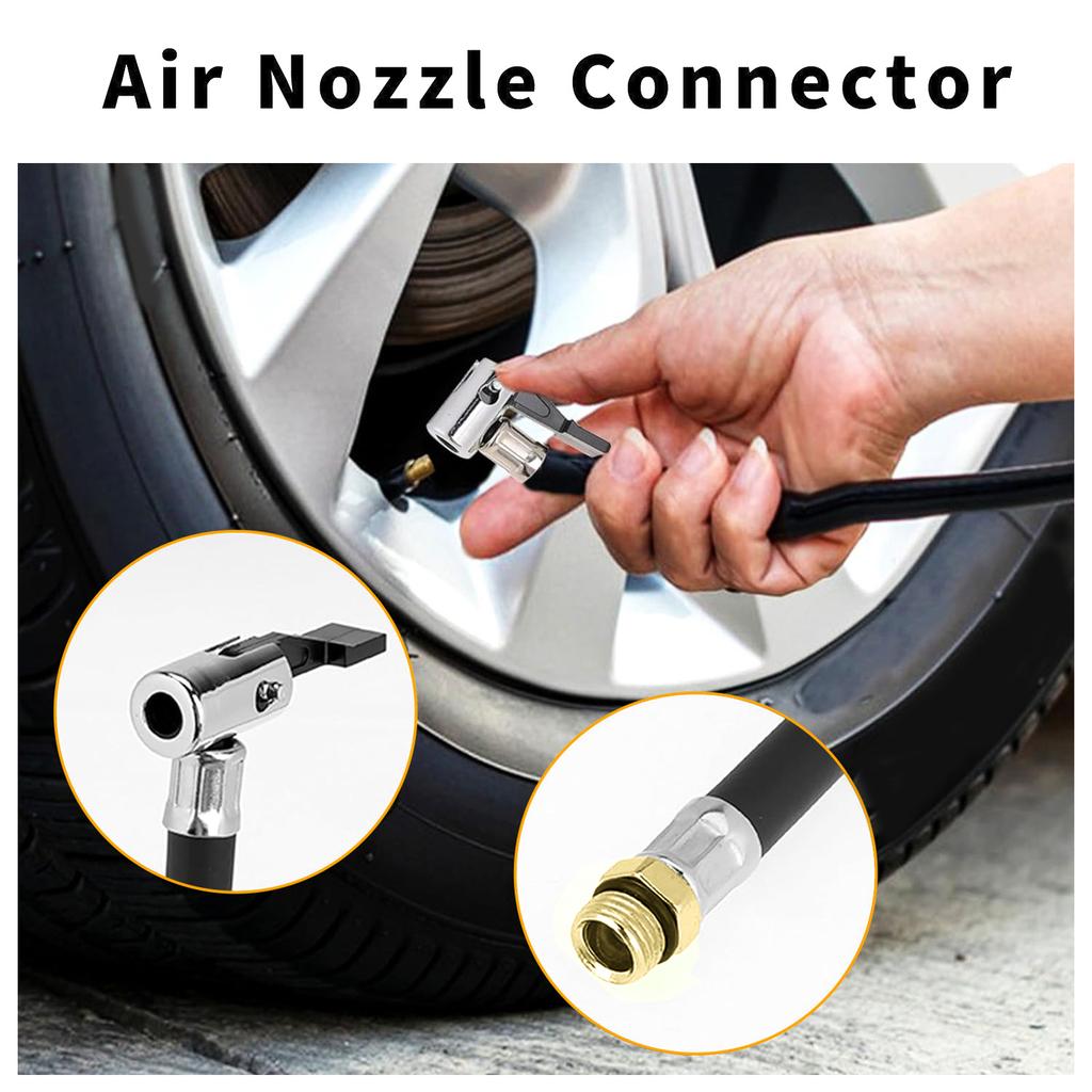 Tuyau de gonflage de voiture Tuyau de gonflage de pneu Tube d'extension Tuyau de compresseur Connecteur universel pour gonfleur d'air de pneu de moto