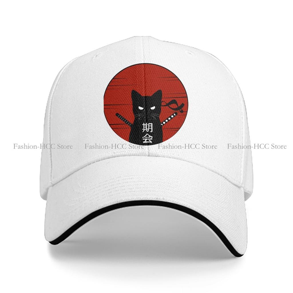 Ninja Cat Baseball Cap Men Hats Women Visor Protection Snapback Japanese Samurai Warrior Bushido Caps