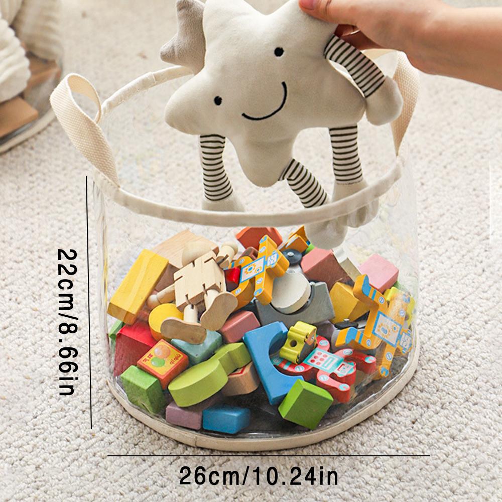 1Pc Transparent Toy Storage Basket Building Blocks Plush Toys Large Capacity Multifunctional Storage Box Home Storage Organizat