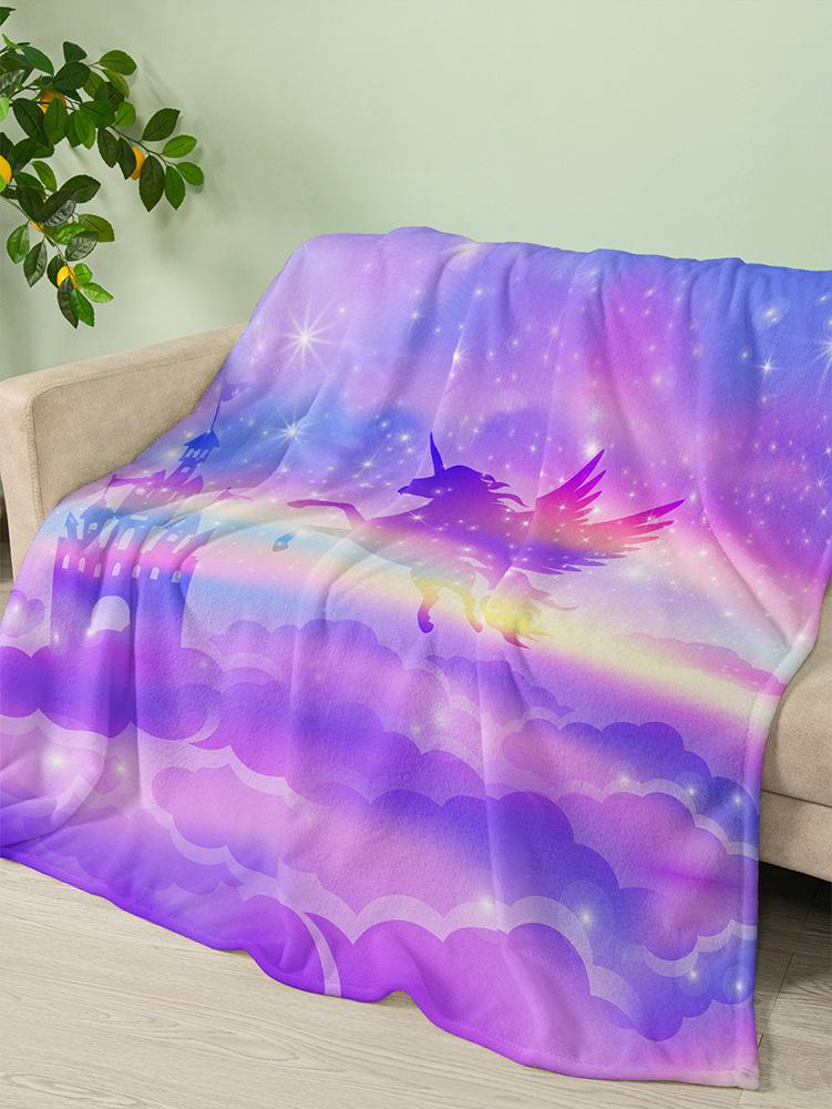 Flannel Blanket Animal Unicorn Rainbow Blanket Crystal Fleece Blanket Spring And Autumn