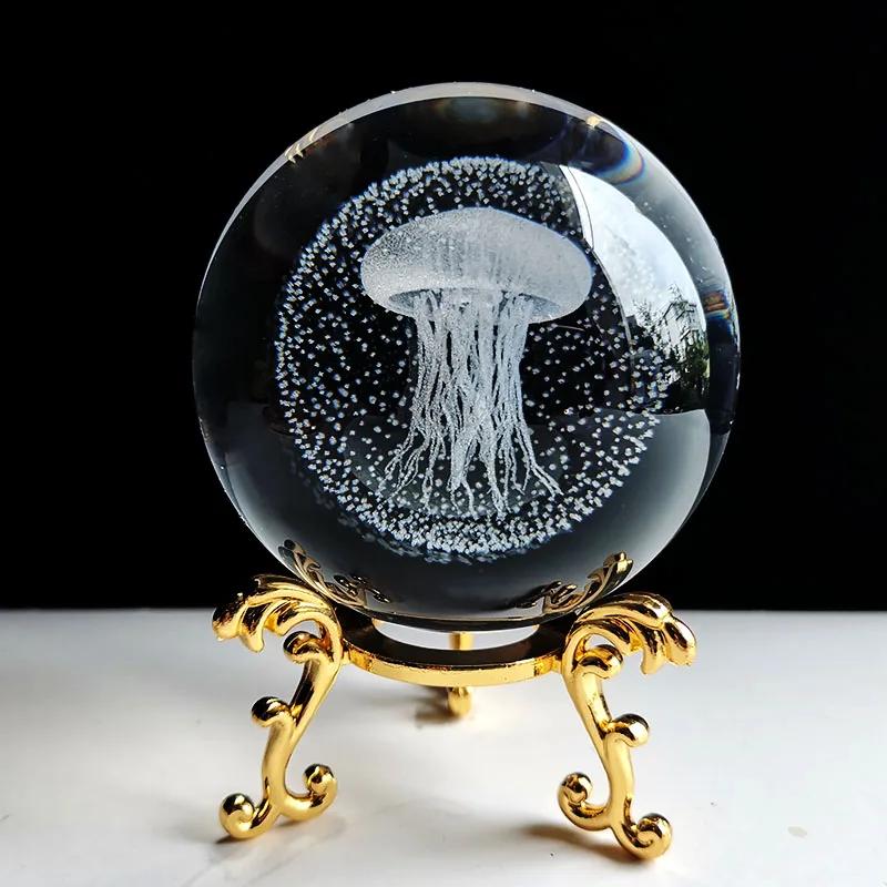 Kryształowa kula 3D ze stojakiem planeta grawerowany laserem układ słoneczny globus prezent astronomiczny prezent urodzinowy szklana kula dekoracja wnętrz