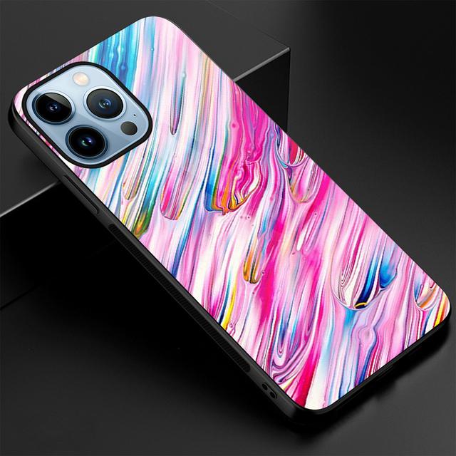 

Эстетический чехол для телефона с граффити для Iphone 14 13 11 12 Pro Max Mini Xs Xr X 7 8 6s Plus Se 2022, чехол из закаленного стекла, бампер Fundas For iphone 11