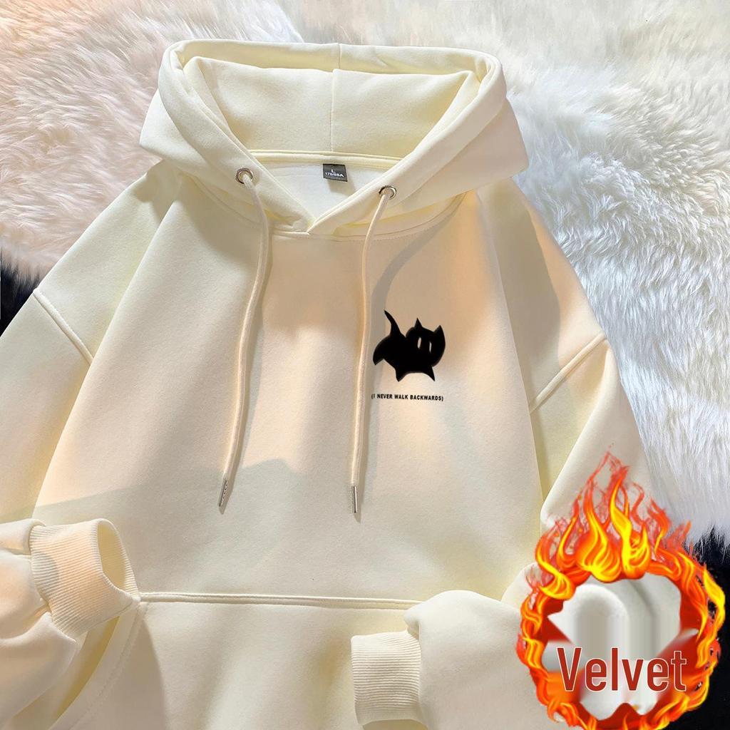 Men's Trendy Printed Hooded Sweatshirt - New Loose-Fit Autumn/Winter Hoodie