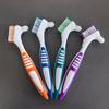 Denture Brush Toothbrush Dual Delicate Heads Teeth Braces Oral Cleaning for Men Women Deticated Brush Double Sided Toothbrush