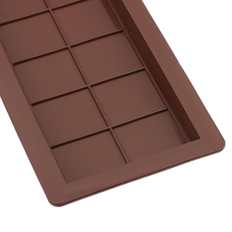 10 Cavities Chocolate Bar Mold Durable Rectangle Chocolate Bar Mold For Stuffed Bar Silicone Chocolate Mold Kitchen Accessories