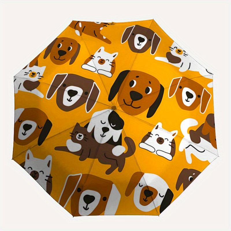 

1pc Pets Animals Automatic Open/close, All-Season Portable Folding Umbrella, Travel, Everyday, Formal Events - Compact Luxury Parasol, Outdoor Accesso