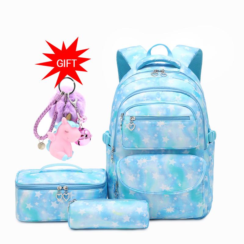 New Backpack for Kids Girls School Backpack with Lunch Box Teens Girls Bookbags Set Children's Waterproof Schoolbag Mochilas
