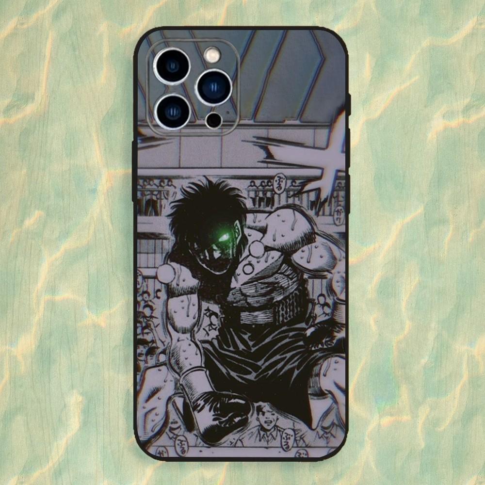 H-Hajime No Ippo Boxing Phone Case For iPhone 16,15,14,13,12,11 Plus,Pro Max,XS,X,XR,SE,Mini,8,7,Soft Silicone Black Cover