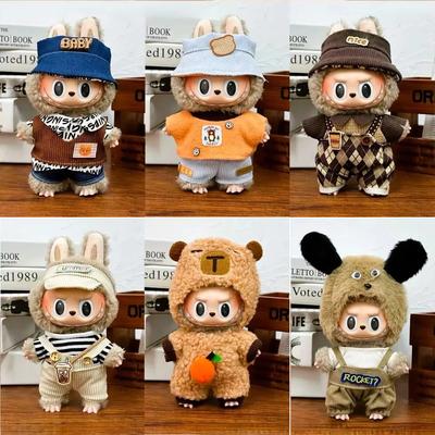 17cm Labubu Ropa Plush Toy Multiple Styles Clothing Set Labubu Outfit Accessories Trendy Play Labubu Clothes