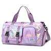 Large Capacity Women'S Nylon Travel Duffel Bag Dazzling Colorful Sports Fitness Bag Very Suitable for Outdoor Sports Travel  Fitness Yoga