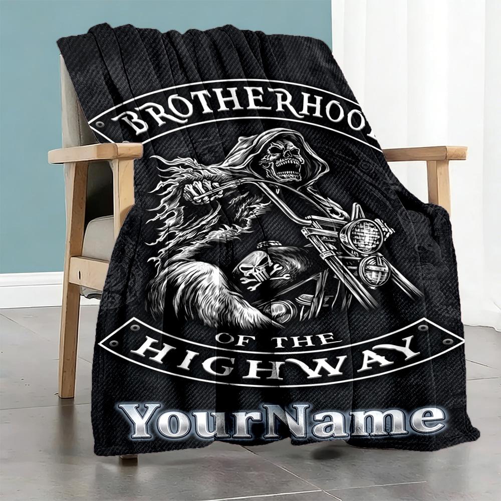 Harley-davidson Motorcycles Customize Text Blanket Multi-purpose Customizable Blanket Soft Warm Cozy for Bed Bedding Nap Living Room for All Occasions