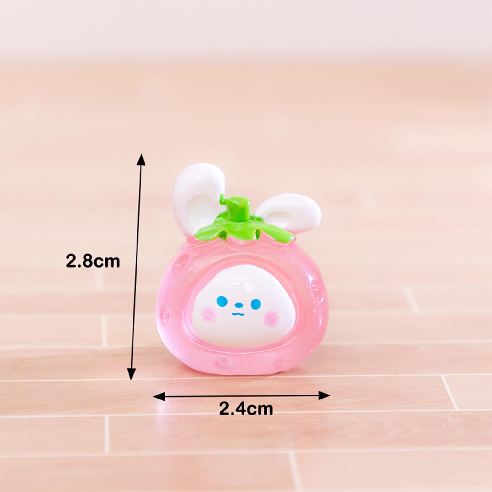 

Миниатюрная фигурка Мини Милые украшения для салона автомобиля Мультяшные фрукты Кукла Светящиеся украшения для дома Аксессуары Поделки Подарки