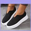 Stylish Casual Breathable Round Toe Womens Slip-on Platform Shoes For Summer