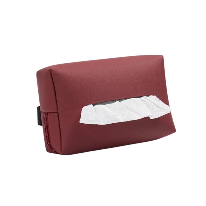 

Car Tissue Box, Armrest Box Tissue Pack, Car Seat Back Hanging Type, Sun Visor Tissue Bag, Storage For Car Interior Decoration A3 червоний