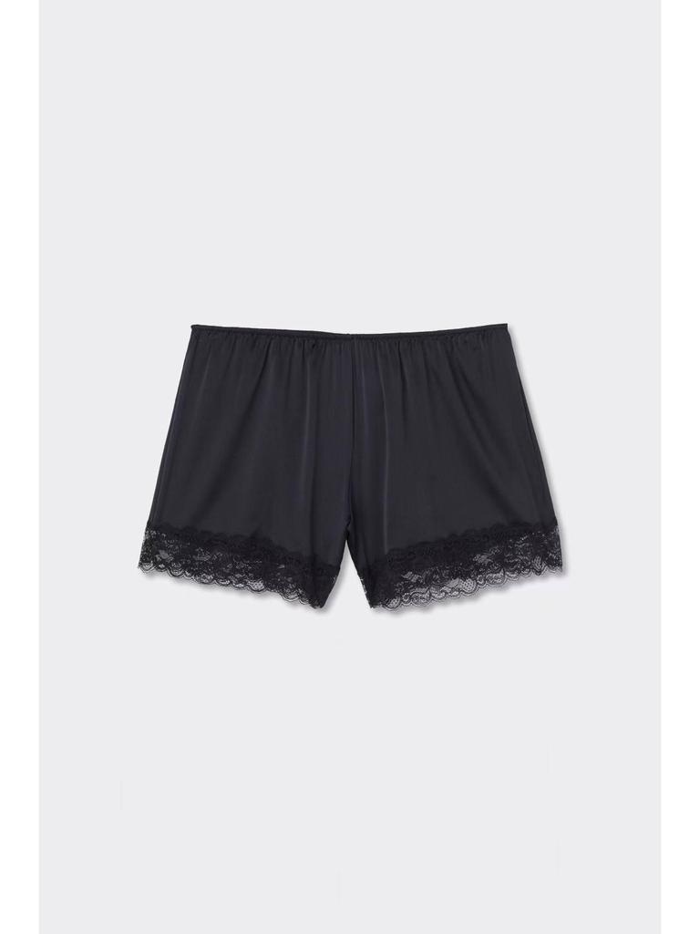 Women's Anti-Exposure Satin Lace Base Layer Shorts - Plus Size, Ice Silk, Summer Thin, Wearable Outdoors