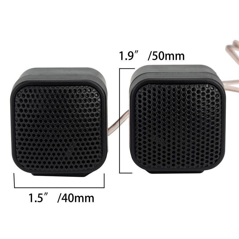 2 Stück Mini-Hochtöner-Lautsprecher, Auto-Audio-Sound-Lautsprecher, 500 W, 12 V, schwarz, universell passend für die meisten Autos