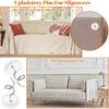 200 Pcs Clear Head Screw Twist P Bed Skirts P Upholstery Tacks Dust Ruffle Headliner Clips for Hold Bedskirt Slipcovers Couch Sofa Covers Furniture