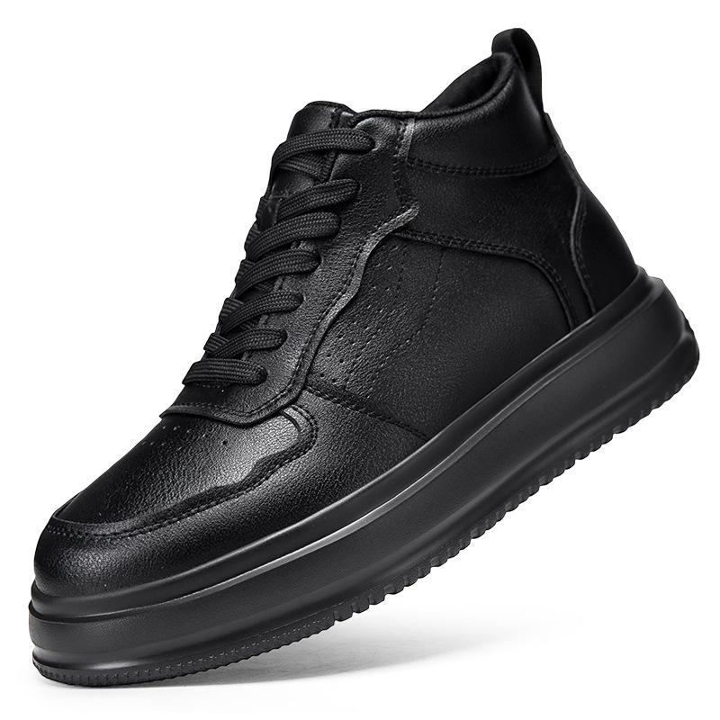 

Men s Elevator Shoes Invisible Increasing Insole 6/8/10cm Versatile Thick Bottom Sports Shoes Men s Casual High-top Board Shoes 37 чорний