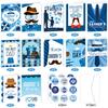Day Father Theme Tie Hat Pattern Creativity Postcard Sticker Set Envelope