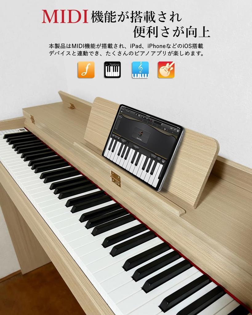 Action 88 Longeye Electronic 88 Piano Touch 3 Dustproof Flip Wooden Two Headphones Used at the Same MIDI Terminal 380 DREAM Sound 15W Speaker Japanese