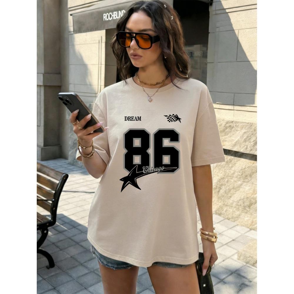 

Women s summer short sleeved T-shirt comfortable oversized top casual XS