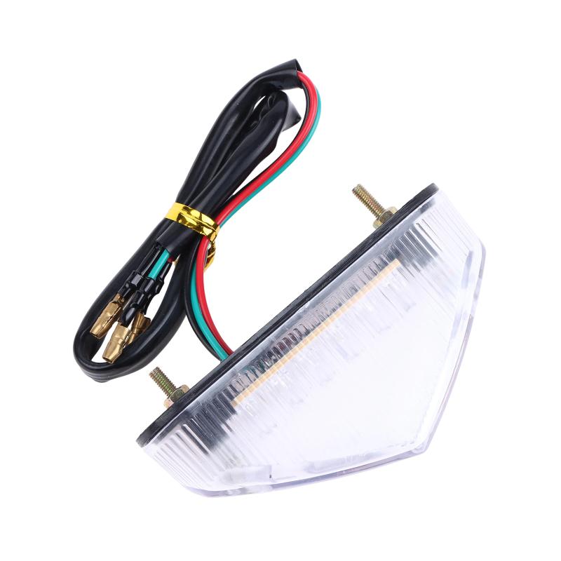 12V Motorcycle Tail Rear Light Lamp Taillight Motor Brake Stop Lights License Plate Light Moto Equipments Parts Access Universal