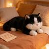 Brinquedo de Pelúcia Gato Siamês Realista com Som Animal de Pelúcia Macio Gatinho Companheiro Realista para Abraçar Presente de Aniversário para Crianças Amantes de Gatos
