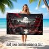 Space Cosmic Theme Soft Beach Towel Personalized Custom Name Text Towel Portable for Beach Pool Travel