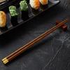 5/10 Paar Essstäbchen aus Holz, chinesische Fu-Essstäbchen mit rundem Kupferkopf, wiederverwendbare Essstäbchen für Lebensmittel, Sushi-Stäbchen, Geschirr für Zuhause und Restaurant