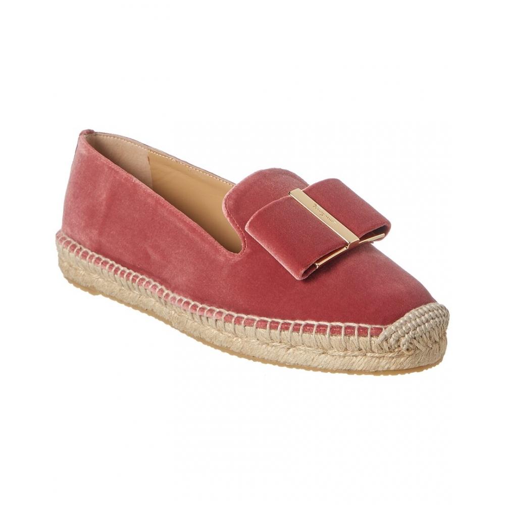 

Salvatore Ferragamo Ferragamo Sannio Бархатные эспадрильи розовые