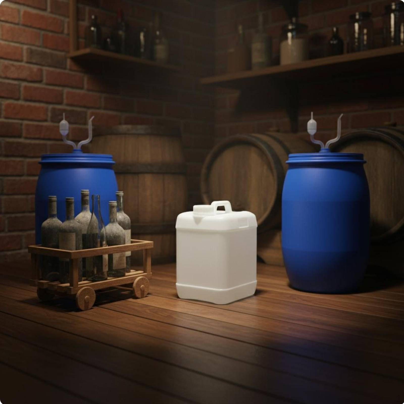 Storage Drum Thickened Material Stackable Can Watertight Heavy Duty Water Container White 10L