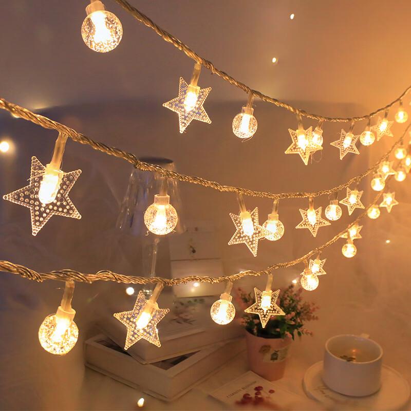 Outdoor Star & Moon LED Decorative String Lights