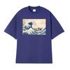 The Great Wave of Kanagawa Lmage Chicken Joe Funny Meme Picture T Shirt Surfs Up T Shirts Men Women Oversized TShirt Streetwear