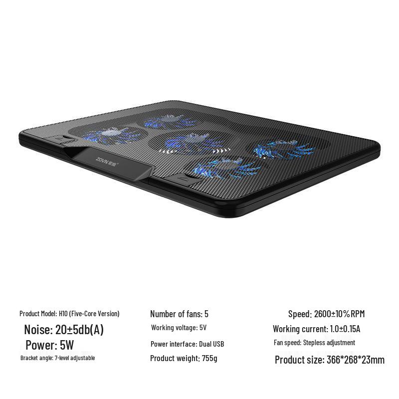 

2025 Охлаждающая подставка для игрового ноутбука с воздушным охлаждением для компьютеров 15,6 -16