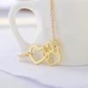ZRM Fashion Hollow Pet Paw Footprint Necklace Shellhard Cute Animal Dog Cat Love Heart Pendant Necklace Jewelry For Women Girls