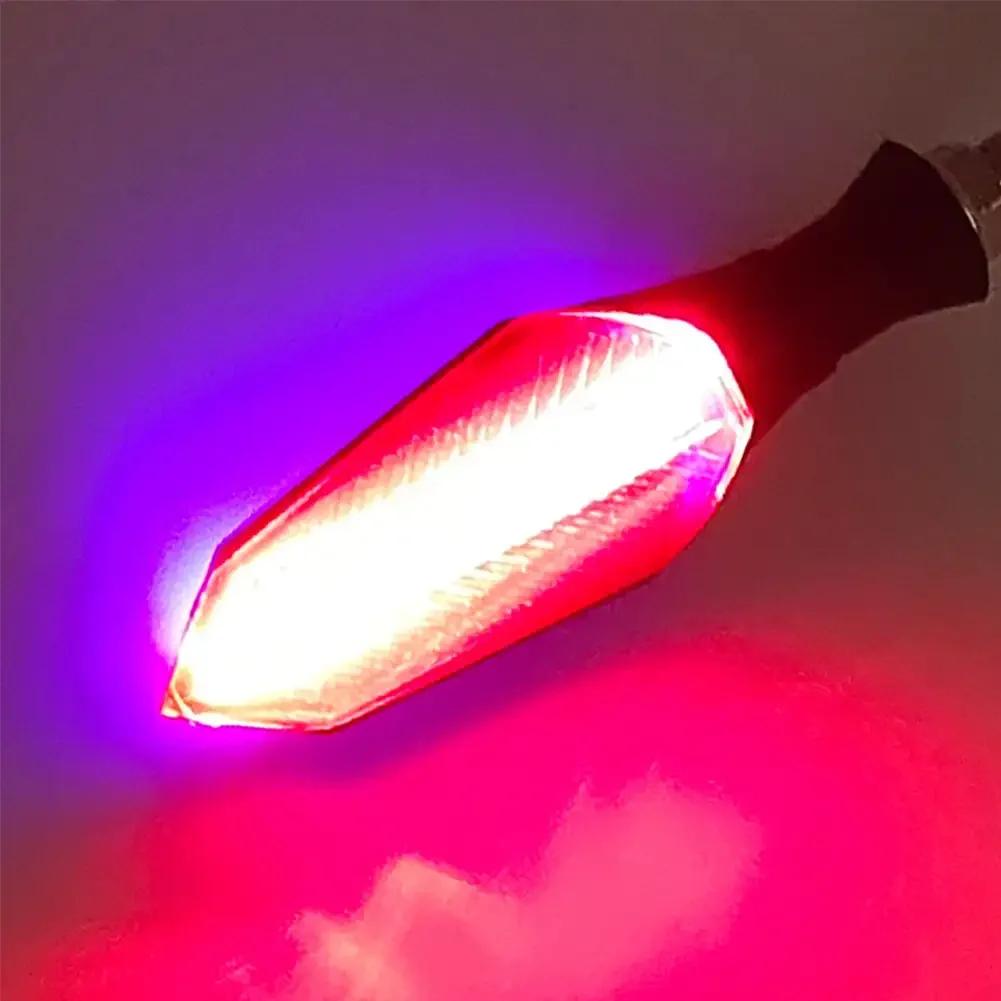 2 Stück Motorrad Blinkerlampe 12V LED Sequentiell Laufende Blinker Kontrollleuchten Fahrlicht Motorrad Rücklichter