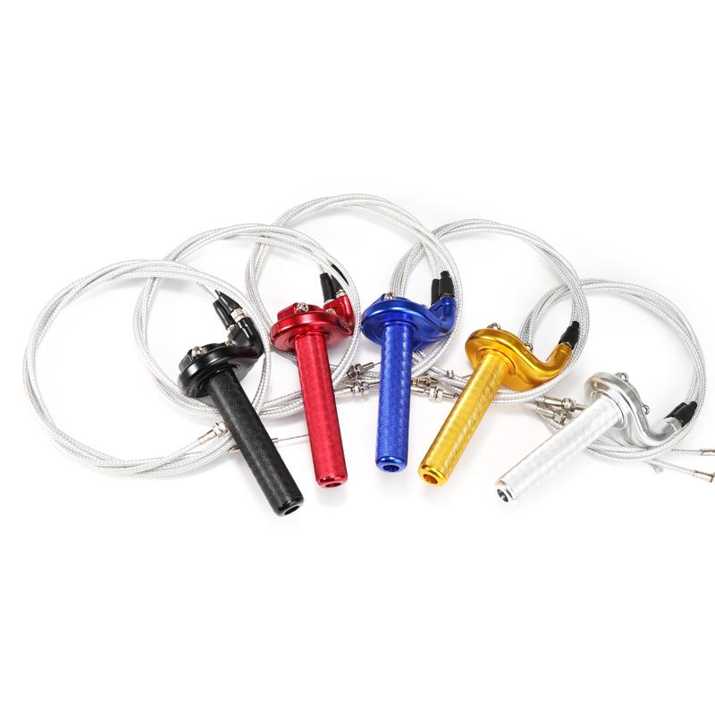 Alconstar 7/8" CNC Aluminum Throttle Grip Twist Quick Action Gas Throttle Cable Set For Honda CRF XL XR 250 350 450