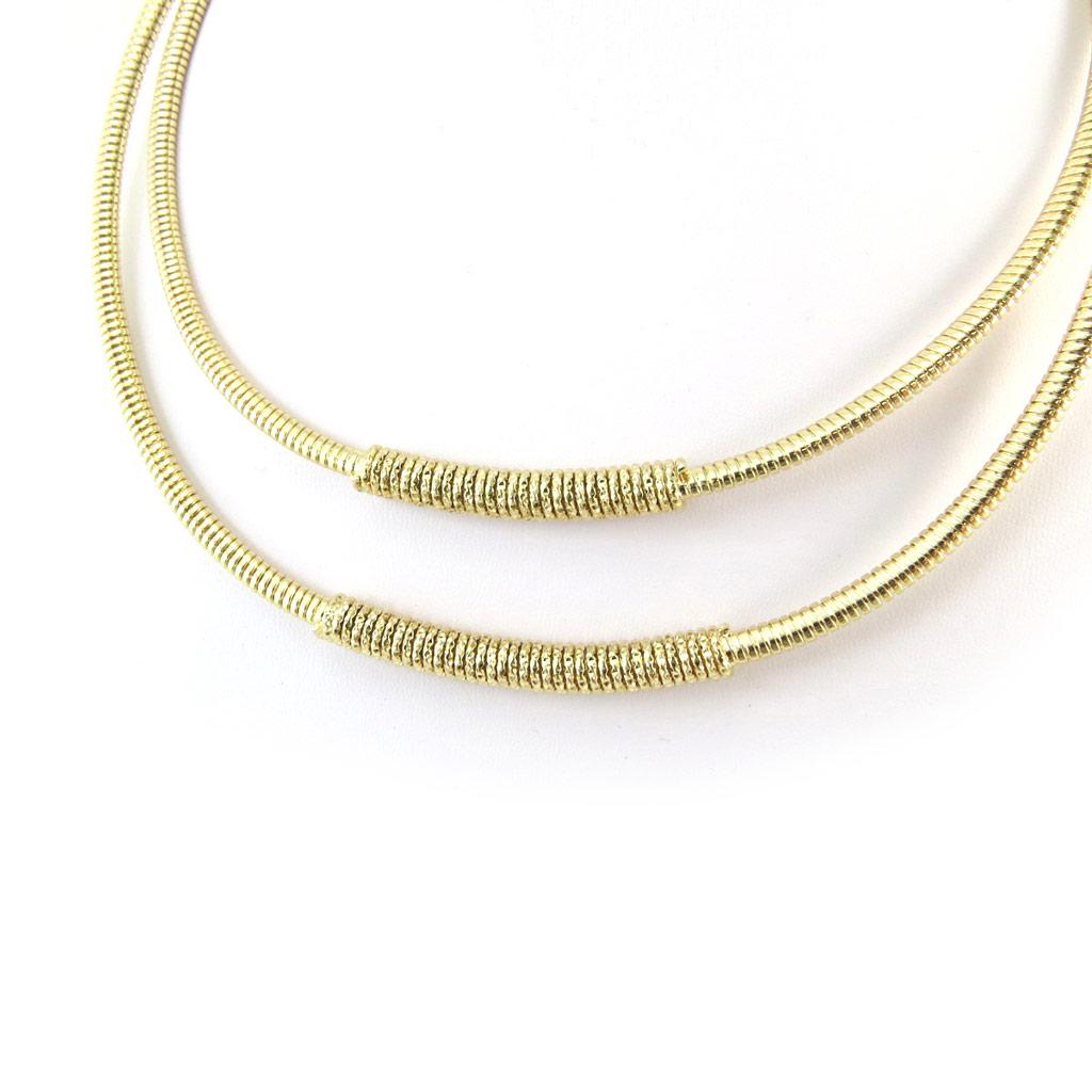 Les Trésors De Lily [N4083] - Golden 'Cléopatra' Necklace (2 Rows)