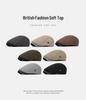 Men's Autumn & Winter Knitted Duckbill Cap with Velvet - Fashionable British Newsboy Beret