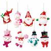 Plastic Santa Hanging Pendant Cartoon Shape Character Xmas Ornament  Window Display