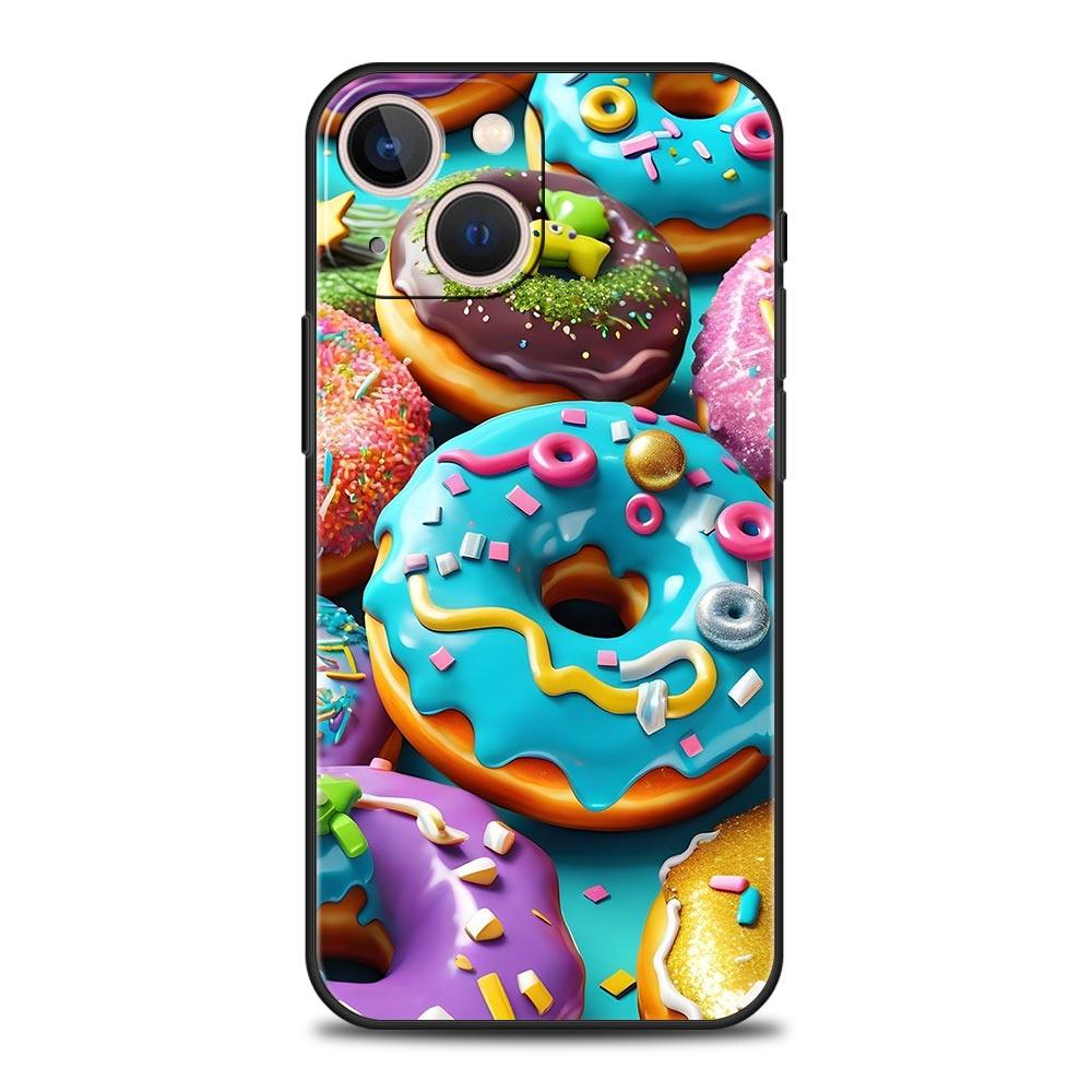 

Phone Case Cover for iPhone 17 Pro Max 16 15 14 13 12 11 Pro Max Plus 17AIR Shockproof Soft TPU Shell Donuts Cute Fundas Capas iPhone 13Pro Max