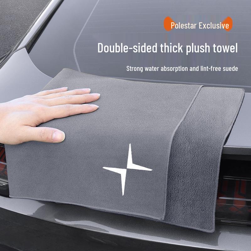 Lint-Free Suede Car Cleaning Towels for Polestar 1/2/3/4